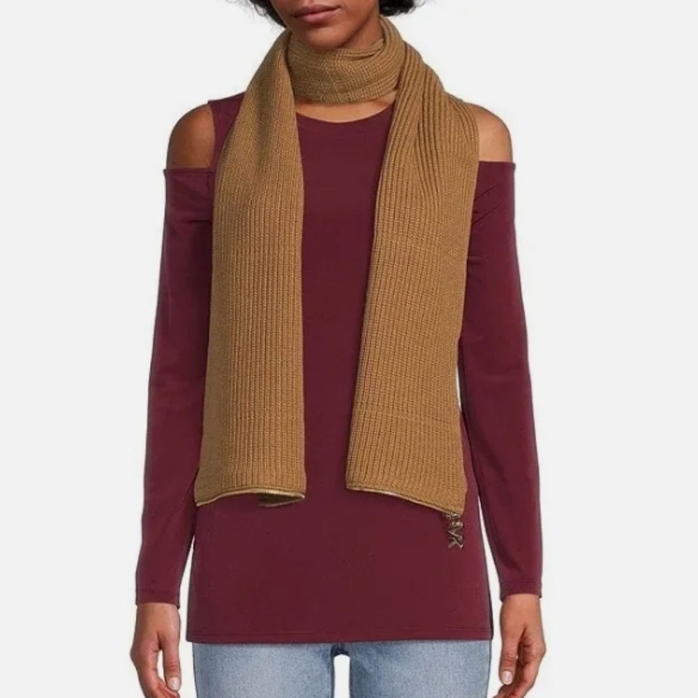 NWT ♡ MICHAEL KORS Rib Zipper Infinity Scarf